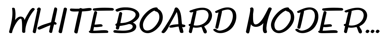 Whiteboard Modern Italic